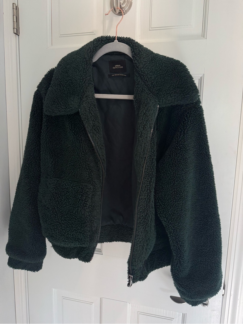 Urban Outfitters Green Sherpa Jacket